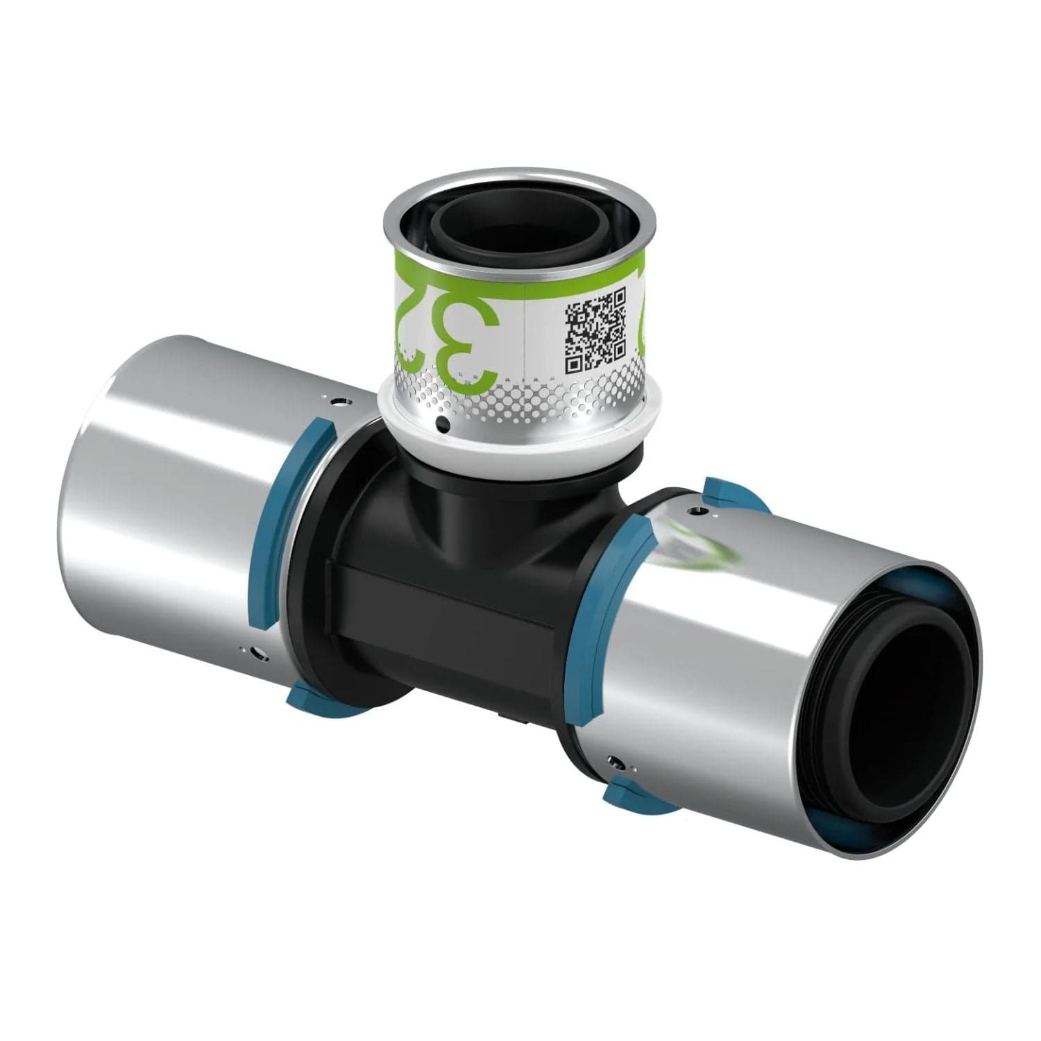 Uponor S-Press PPSU Kompositt T-rør 40-32-40mm Uponor T-rør pressfitting HEI-5114422