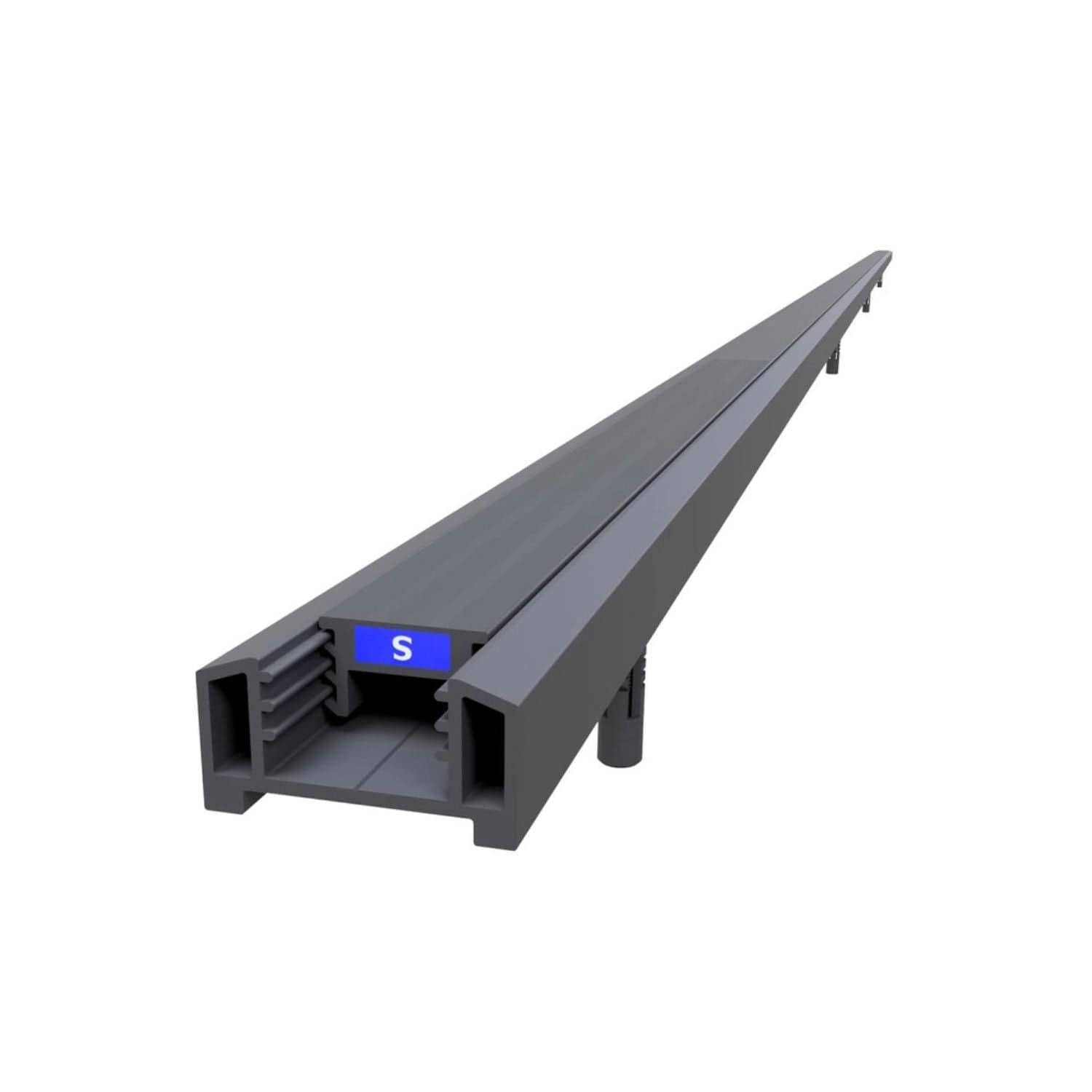 VikingBad Liam Magnetprofil Fast Vegg H193cm Svart matt VikingBad Magnetprofil VB-001450