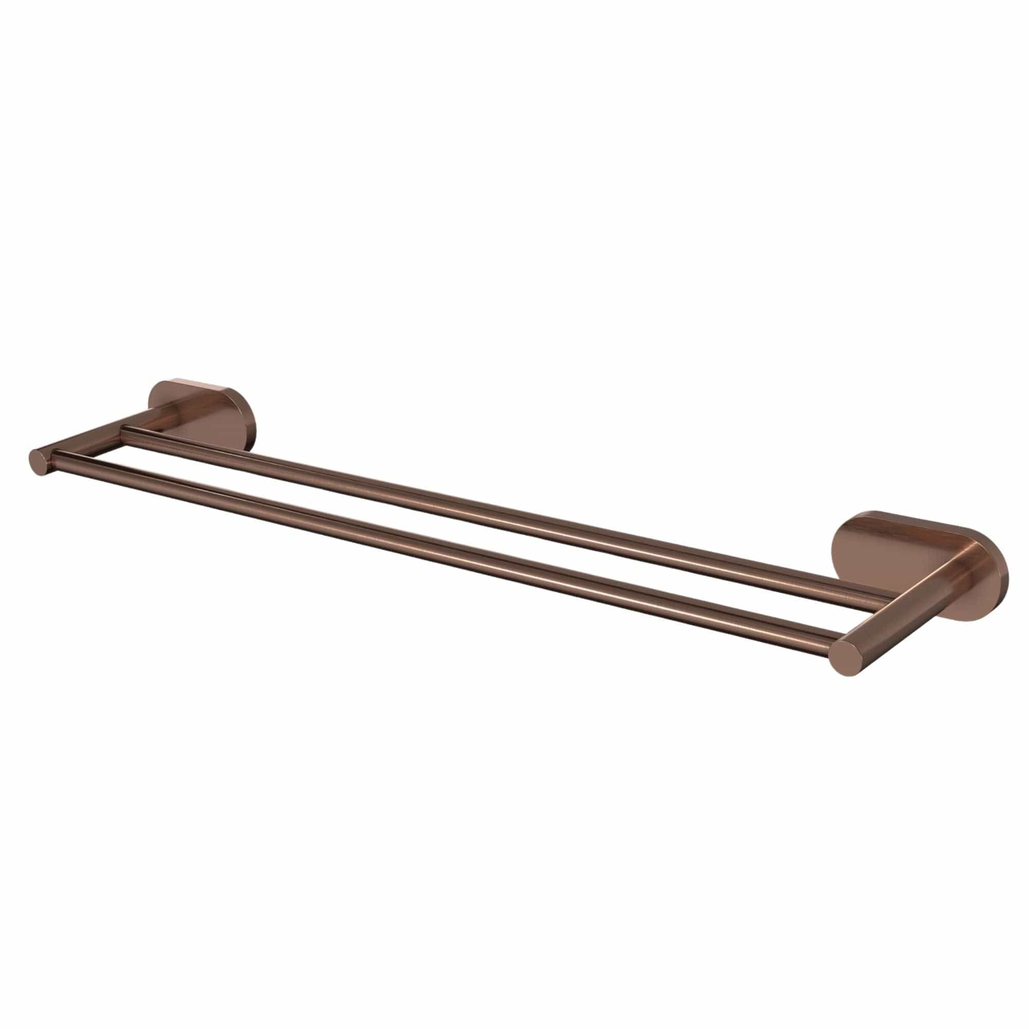 VikingBad Luna Rund Dobbel Håndklestang B65cm Børstet roségull VikingBad Håndklestang VB-017983-08