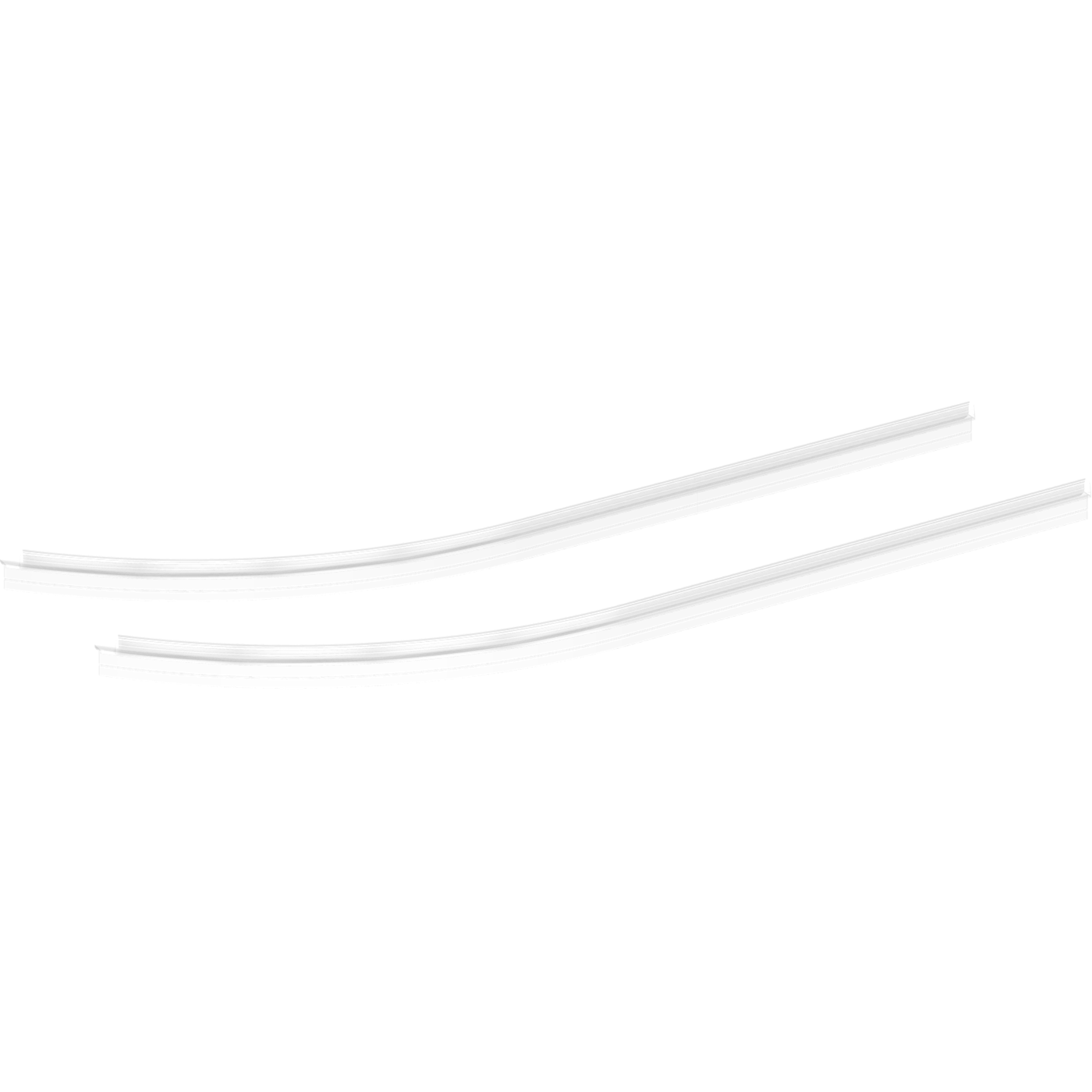 Dansani Match Drypplist ekstra høy H28mm til halvrunde dører - 2 stk Transparent Dansani Reservedel dusj DA-1600561