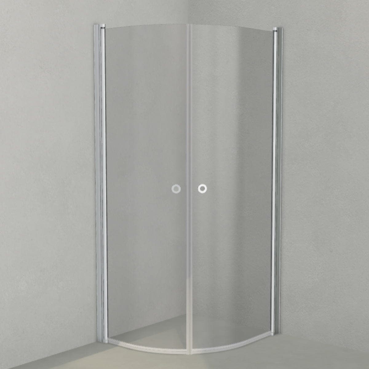 INR Dusjhjørne LINC NIAGARA Original, Grått Glass Matt aluminium / 80x90cm / Grått glass INR Iconic Nordic Rooms Dusjhjørne INR-56003989