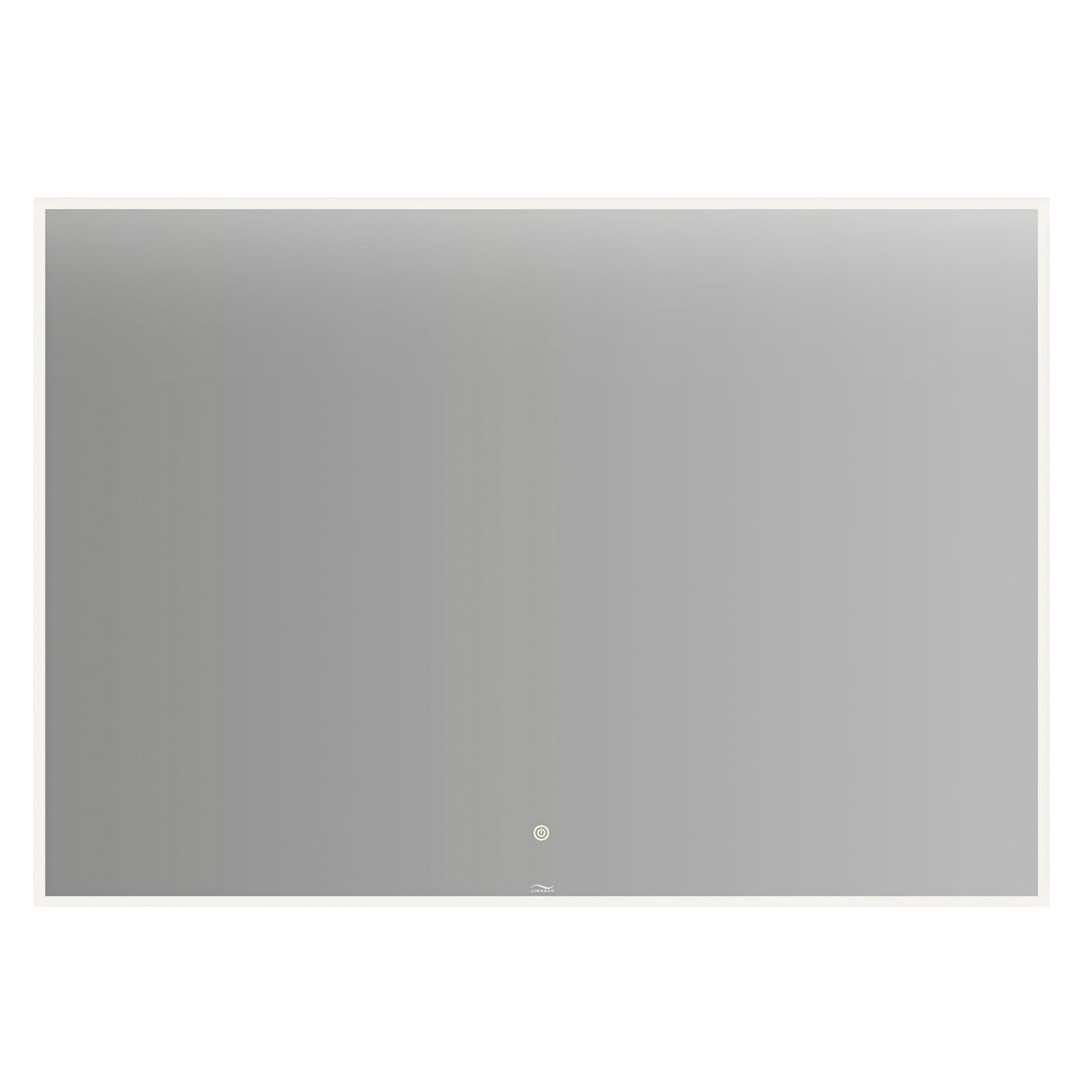 Linn Bad Vange Speil med lyramme og farget kant Hvit matt / 100cm Linn Bad Baderomsspeil LB-28110
