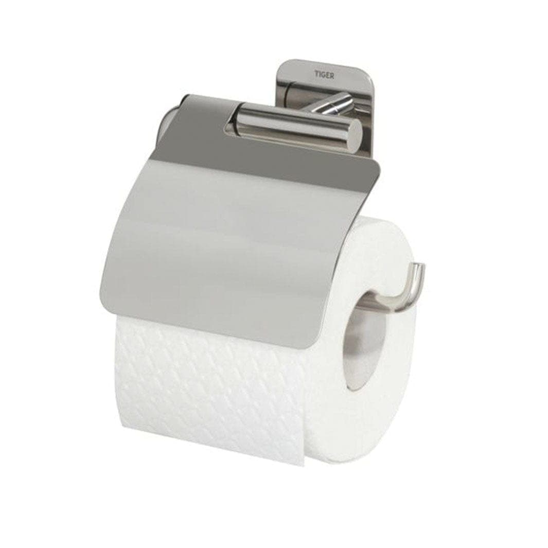 Tiger Colar toalettrullholder med lokk blankpolert Krom Tiger Toalettrullholder CO-T314133