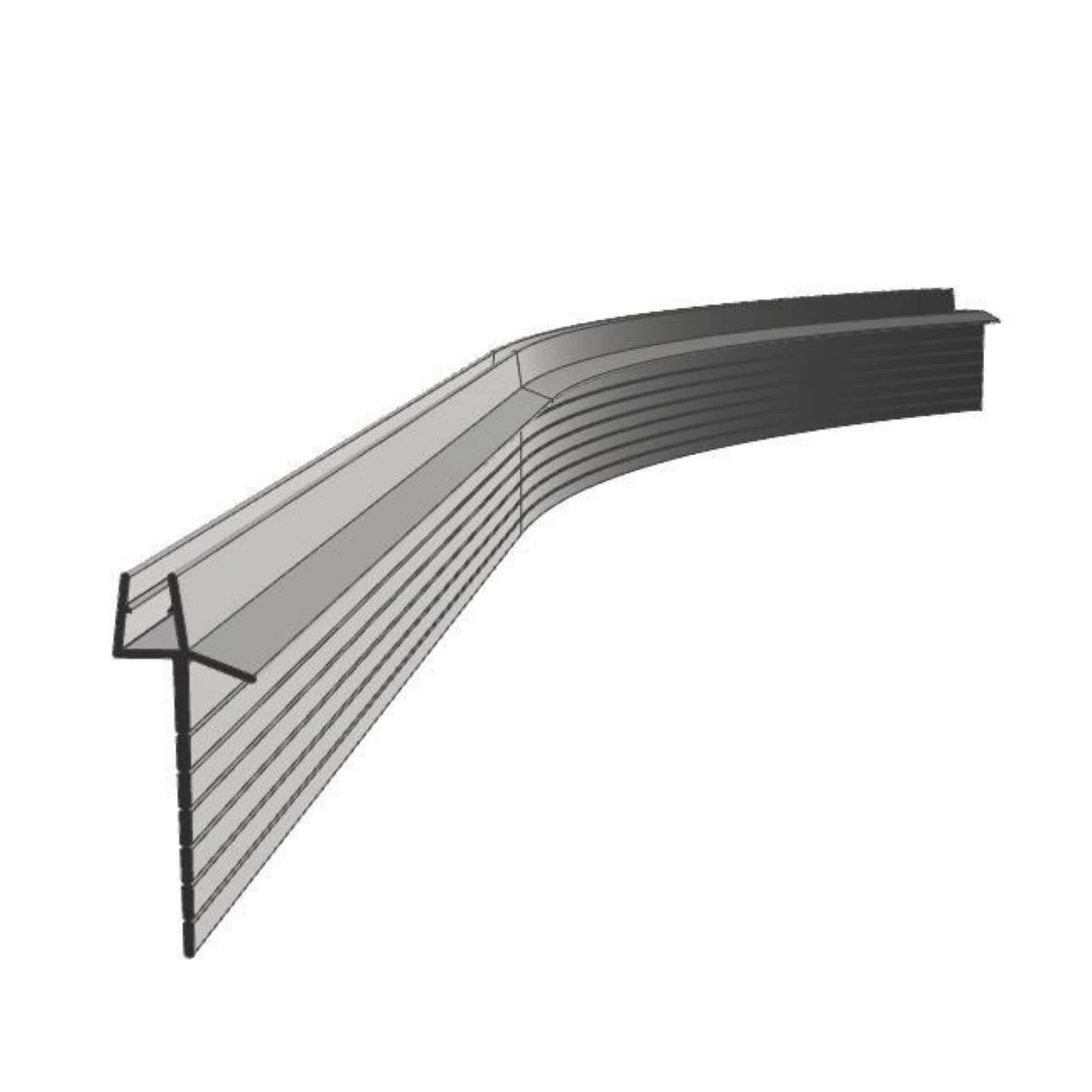 VikingBad Subbelist Liam Buet PVC H51mm Rivbar - B79cm Svart matt / Høyre VikingBad Reservedel dusj VB-009139-02