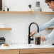 Quooker kran med kokende vann i springen