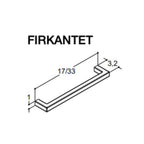 1904 Voss Håndtak Firkantet