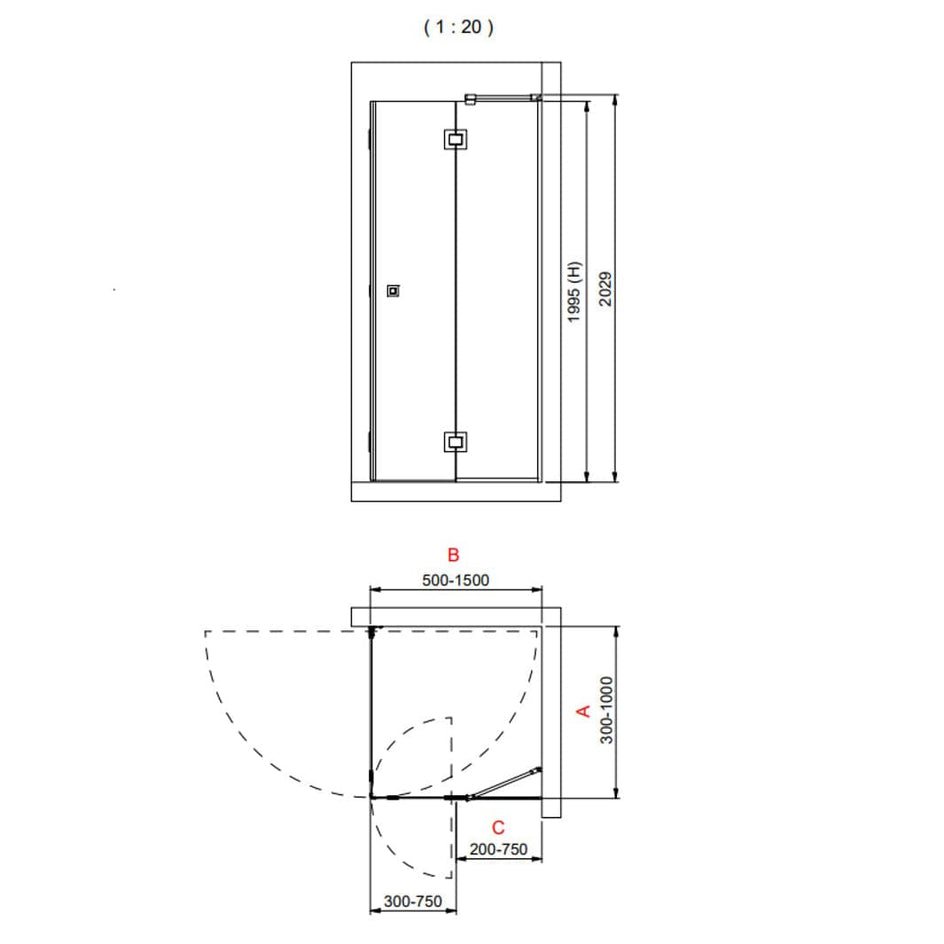 INR Dusjhjørne ARC 14 Frame Måltilpasset INR Iconic Nordic Rooms Dusjhjørne