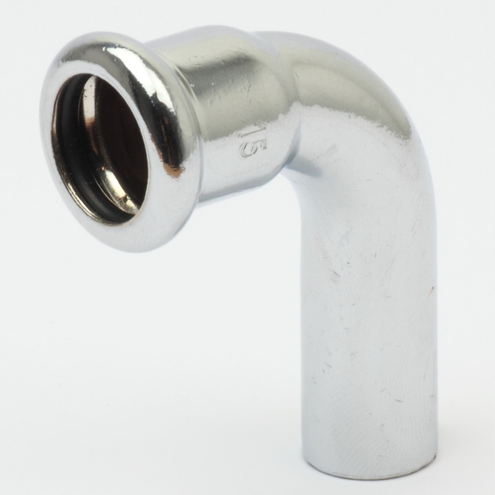 Altech Bend forkrommet 12-15mmx45°/90° med 1 muffe 12mm / 45° Altech Bend pressfitting DAL-5056437