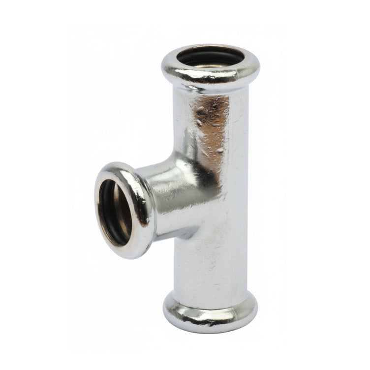 Altech CU T-rør Pressfitting - forkrommet
