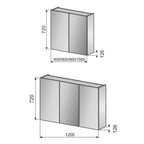 Alterna Iza Speilskap B60-120xD13xH72cm
