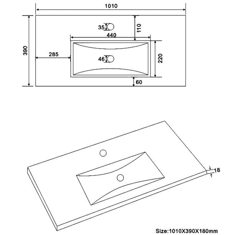 Alterna Nea Smal servant B60-100xD39xH2cm