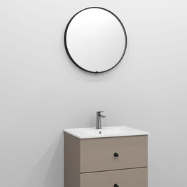 Alterna UMBRA rundt speil med lys (ramme) - Svart / 60cm