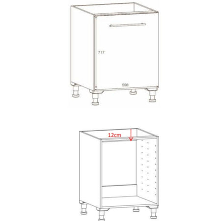 Alterna NEA Vaskerom: Benkeskap med skittentøykurv 60cm