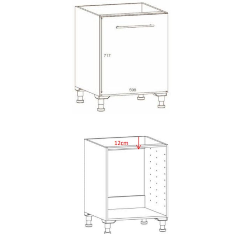 Alterna NEA Vaskerom: Benkeskap med skittentøykurv 60cm