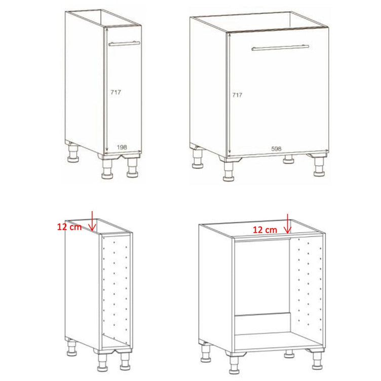 Alterna NEA Vaskerom: Benkeskap med uttrekk B20-60xD60xH72cm