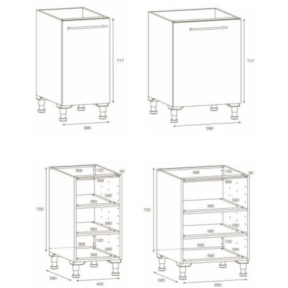 Alterna vaskerom: Benkeskap B40-60xD60xH72cm m/1 dør Alterna Benkeskap vaskerom