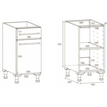 Alterna NEA Vaskerom: Strykeskap 40cm