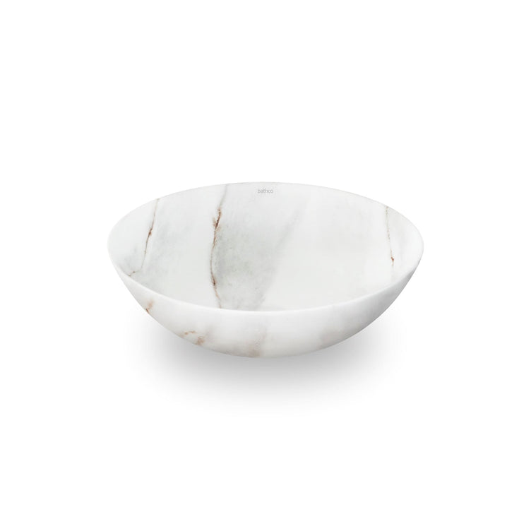 Bathco Calacatta Bolleservant Ø38,5cm, håndmalt