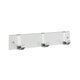 Beslagsboden 1075 Kroklist 3 Kroker Hvit/aluminium Beslagsboden Knagger hus SM-BX1075