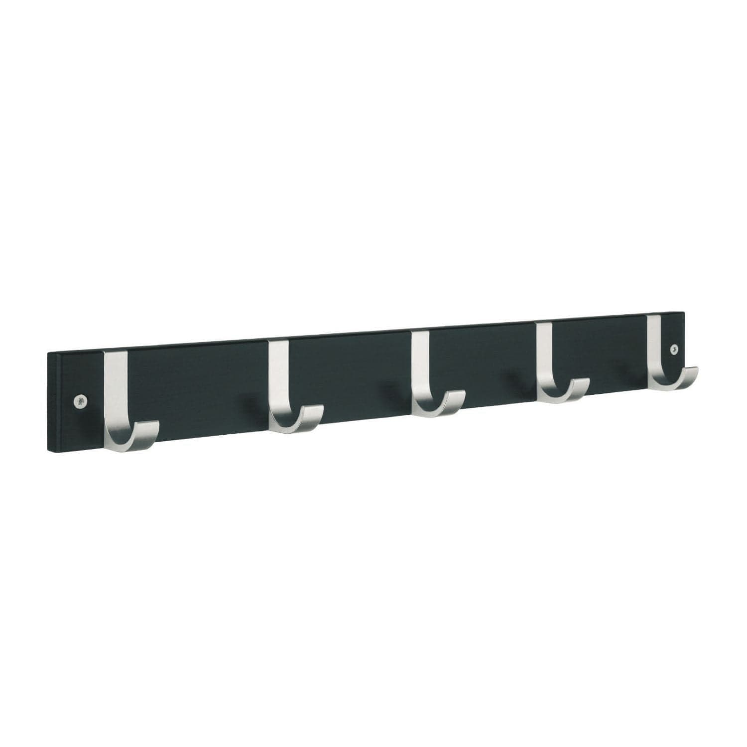 Beslagsboden 1076 Kroklist 5 Kroker Svart/aluminium Beslagsboden Knagger hus SM-BB1076