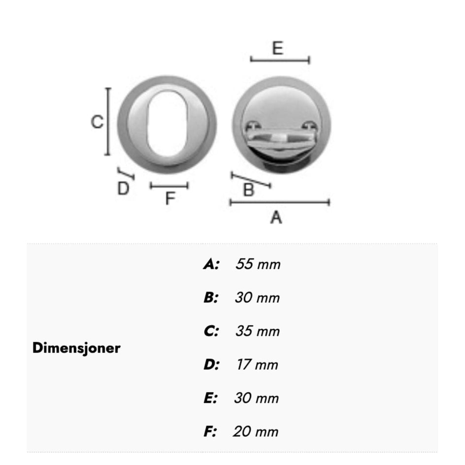 Beslagsboden Design 197 Sylindervrider og Universalring Beslagsboden Dørhåndtak ytterdør