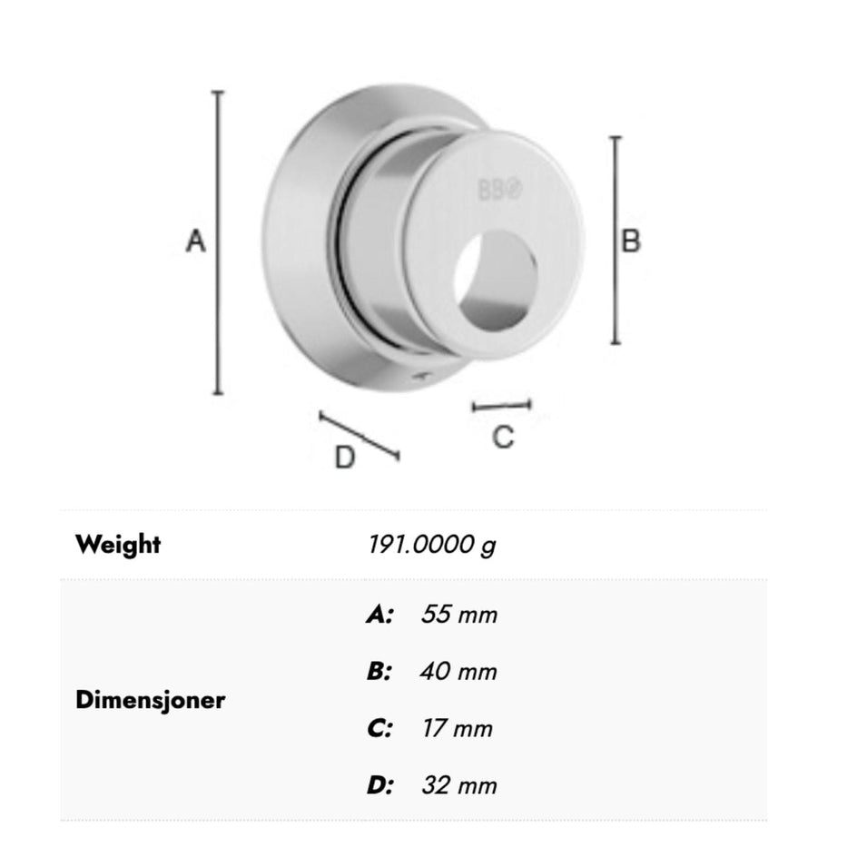 Beslagsboden Design 730 Sylinderskilt Beslagsboden Dørhåndtak ytterdør