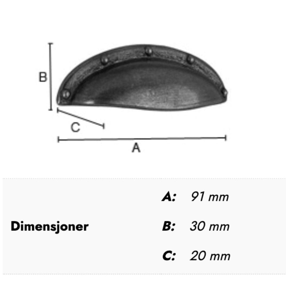 Beslagsboden Skålhåndtak 64mm Beslagsboden Knotter og håndtak