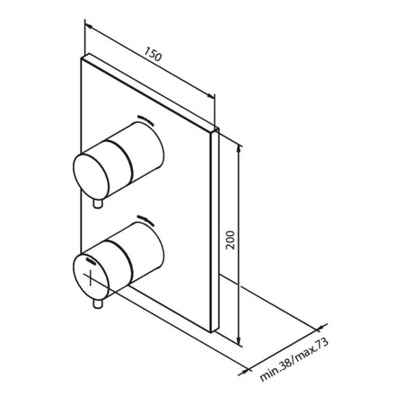 Damixa Dekkplate for innbygging dusj