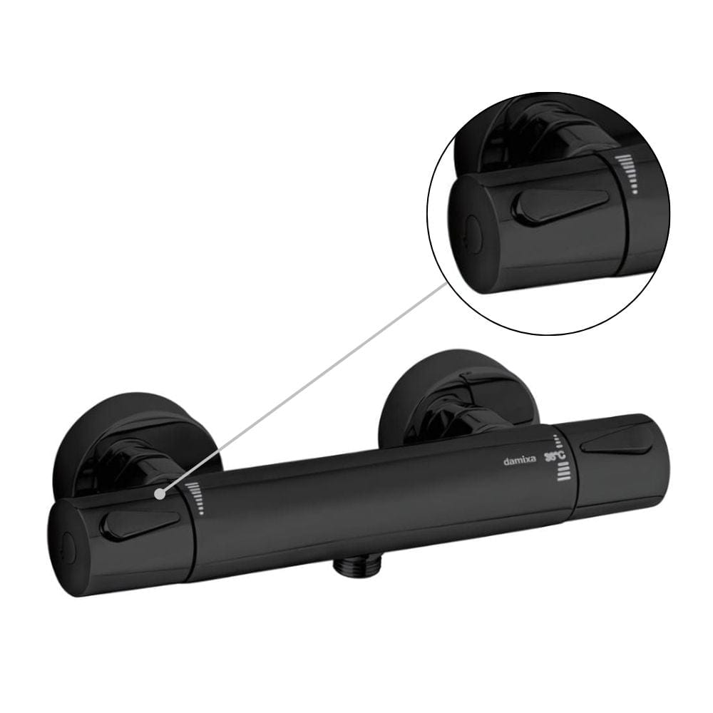 Damixa Hendel for Silhouet dusjtermostat Svart matt Damixa Tilbehør blandebatteri KO-0321761