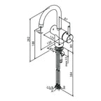Damixa Merkur Servantbatteri C-tut
