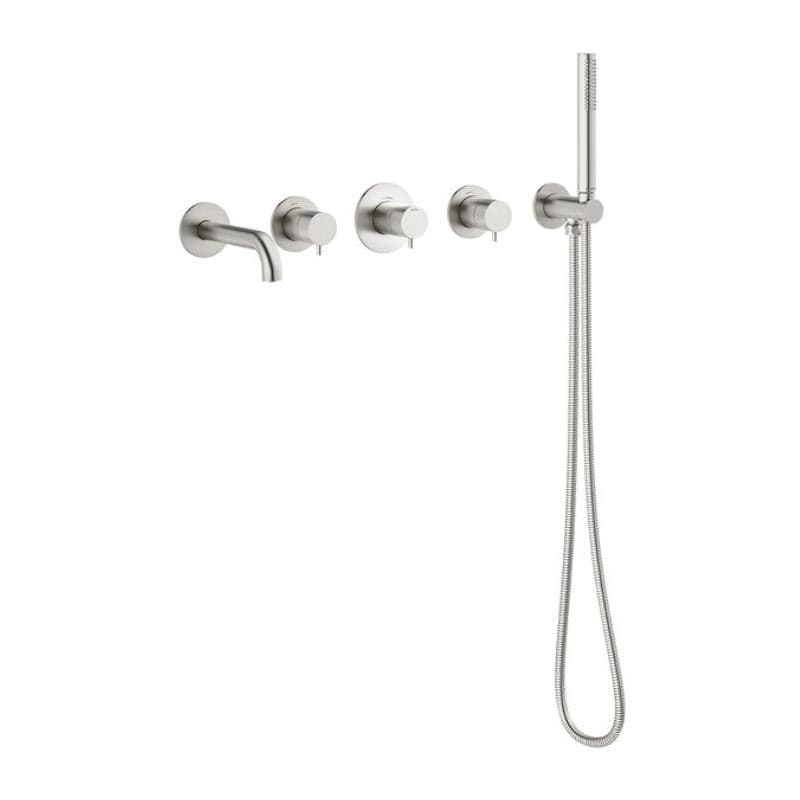 Damixa Silhouet BS 2 Badekararmatur med tut Børstet stål Damixa Badekararmatur KO-5705246