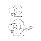 Damixa Termostat 2-veis avleder