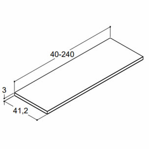 Dansani Calidris Benkeplate B40-240xH3xD41cm