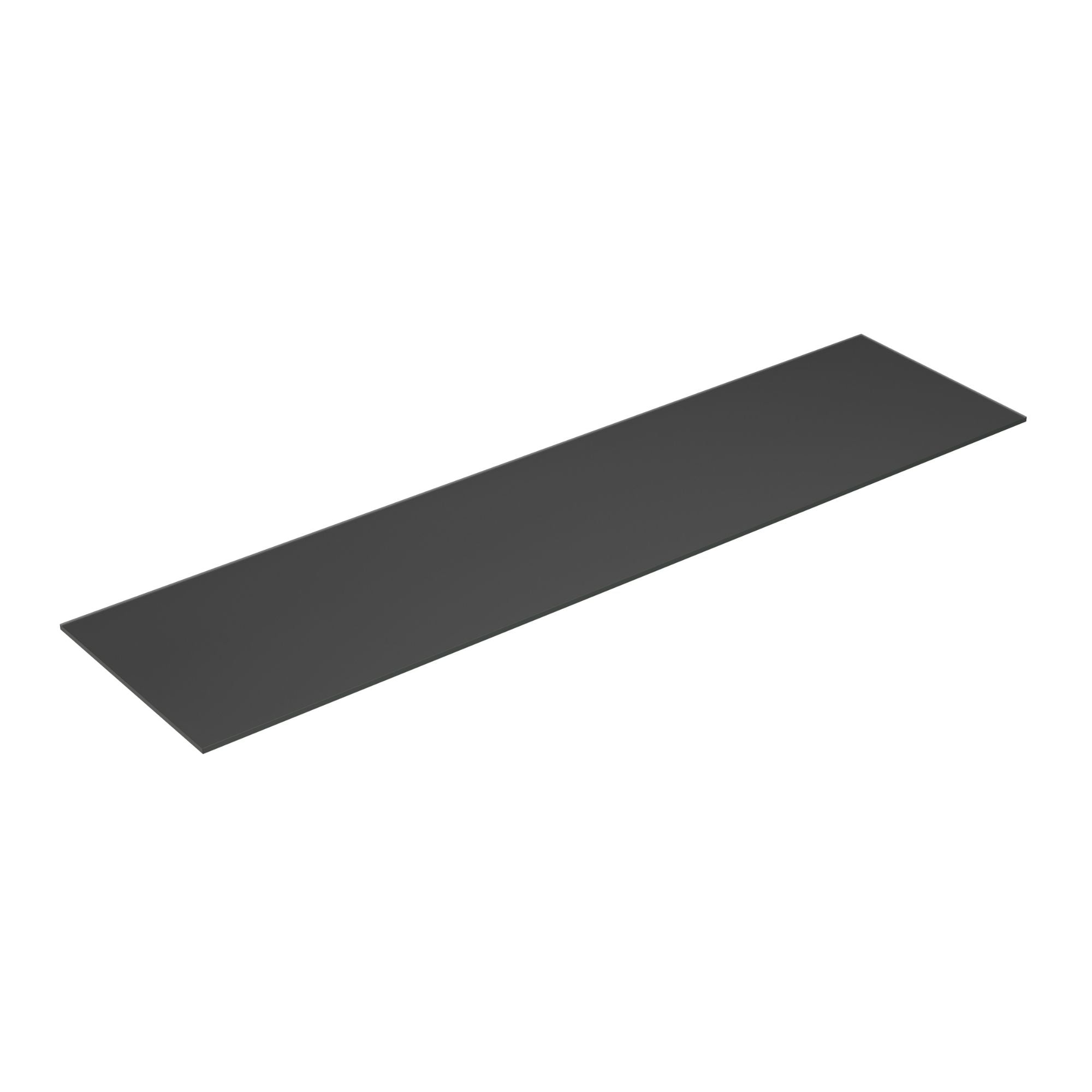 Dansani Calidris Form Topplate B40-232xH1xD50cm Mørk grå matt / 200cm Dansani Benkeplate bad DA-630820007