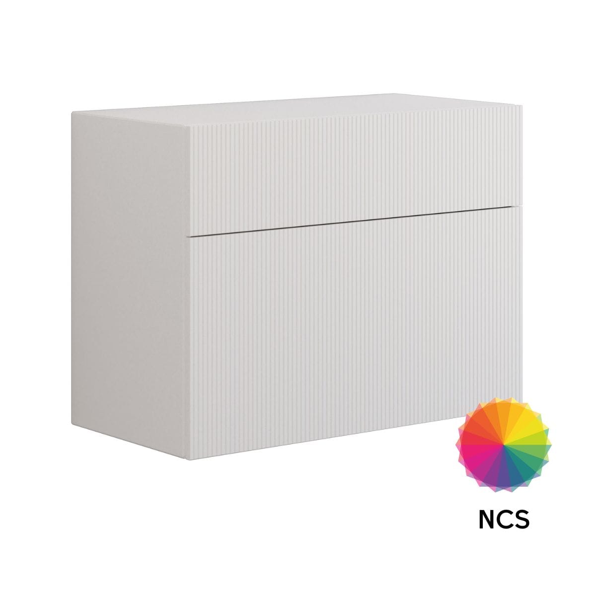 Dansani Calidris Rillet Skap 2 skuff D40cm Ekstra høy underskuff NCS farge / 80cm Dansani Sideskap bad DA-C49-C099