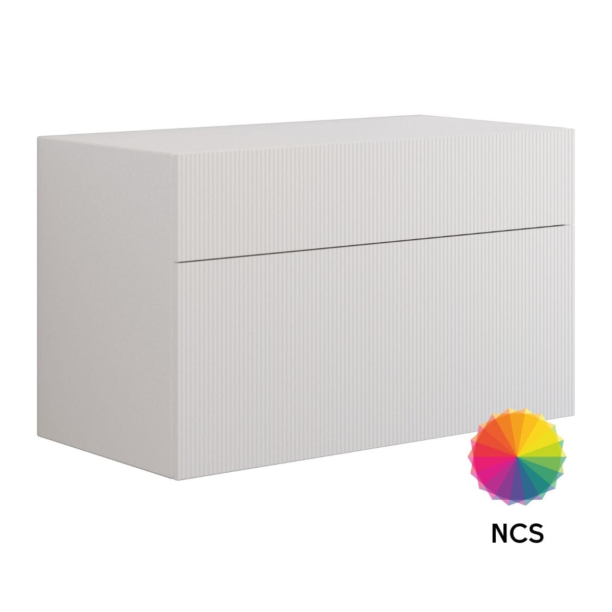 Dansani Calidris Rillet Skap 2 skuff D50cm Ekstra høy underskuff NCS farge / 100cm Dansani Sideskap bad DA-C62-C099