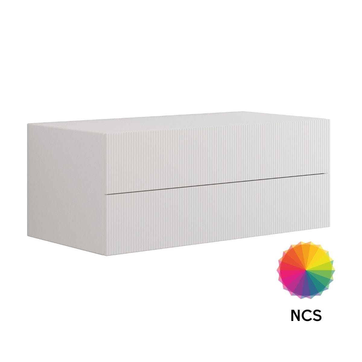 Dansani Calidris Rillet Skap 2 skuff D50cm NCS farge / 100cm Dansani Sideskap bad DA-C58-C099