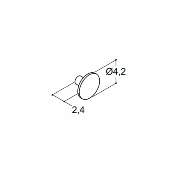 Dansani Grep Button Ø42mm Plast
