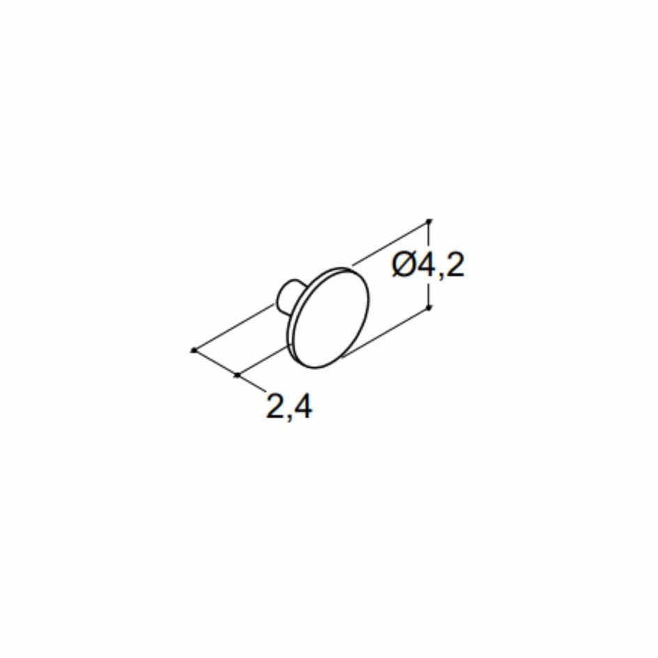 Dansani Grep Button Ø42mm Plast Svart Dansani Knotter og håndtak DA-189553068