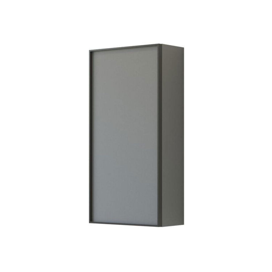 Dansani Inzo Alu-ramme svart Overskap 1 dør B40xH80xD19cm Grå matt / Venstre hengslet Dansani Sideskap bad DA-U42-8203