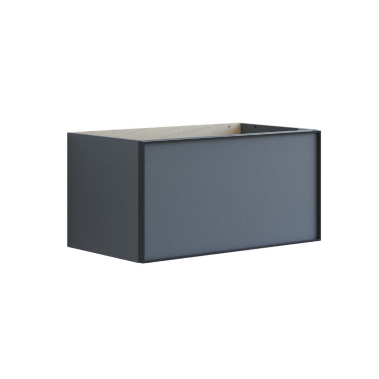 Dansani Inzo Alu-ramme svart Servantskap 1 skuff B60-120xH40xD44cm