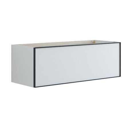 Dansani Inzo Alu-ramme svart Servantskap 1 skuff B60-120xH40xD44cm