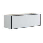 Dansani Inzo Alu-ramme svart Servantskap 1 skuff B60-120xH40xD44cm