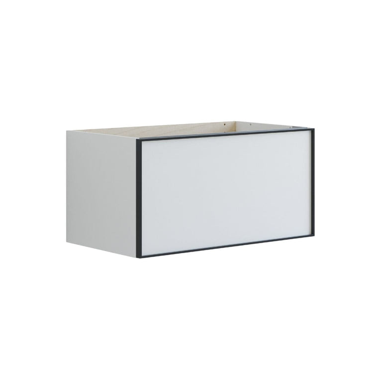 Dansani Inzo Alu-ramme svart Servantskap 1 skuff B60-120xH40xD44cm