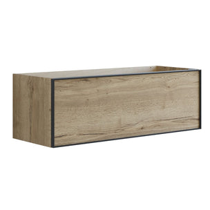 Dansani Inzo Alu-ramme svart Servantskap 1 skuff B60-120xH40xD44cm