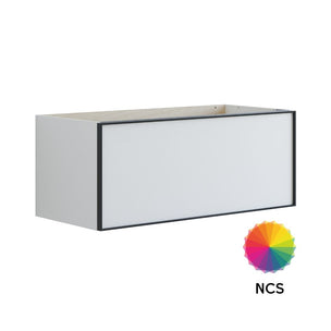 Dansani Inzo Alu-ramme svart Servantskap 1 skuff B60-120xH40xD44cm
