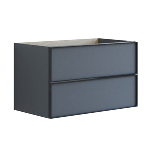 Dansani Inzo Alu-ramme Svart Servantskap 2 Skuff H48cm