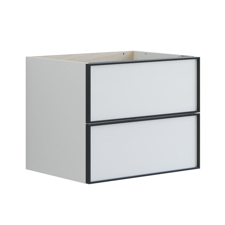 Dansani Inzo Alu-ramme Svart Servantskap 2 Skuff H48cm
