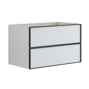 Dansani Inzo Alu-ramme Svart Servantskap 2 Skuff H48cm