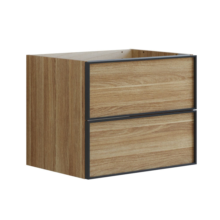 Dansani Inzo Alu-ramme Svart Servantskap 2 Skuff H48cm